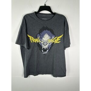 Overwatch Loot Crate Primal Rage 😡 T-shirt Men's Size Large Grey Black